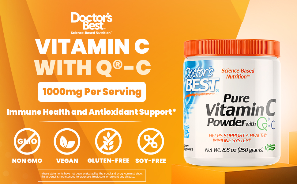 Doctor's Best Pure Vitamin C Powder with Quali-C