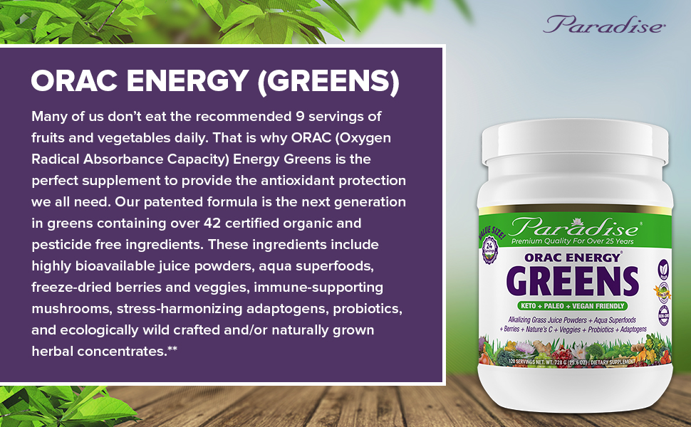 Paradise Herbs ORAC-Energy Greens